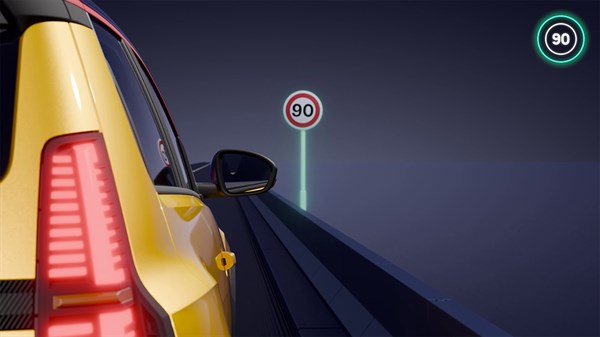 l'alerte de survitesse avec reconnaissance des panneaux de signalisation - R5 E-Tech électrique - Renault