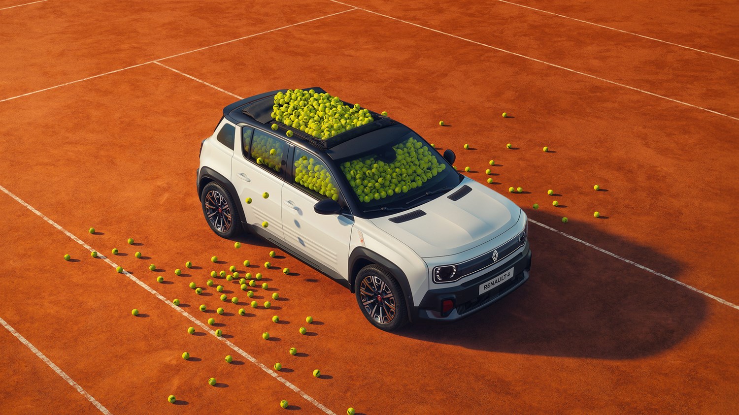 Renault 4 E-Tech électrique Roland Garros edition