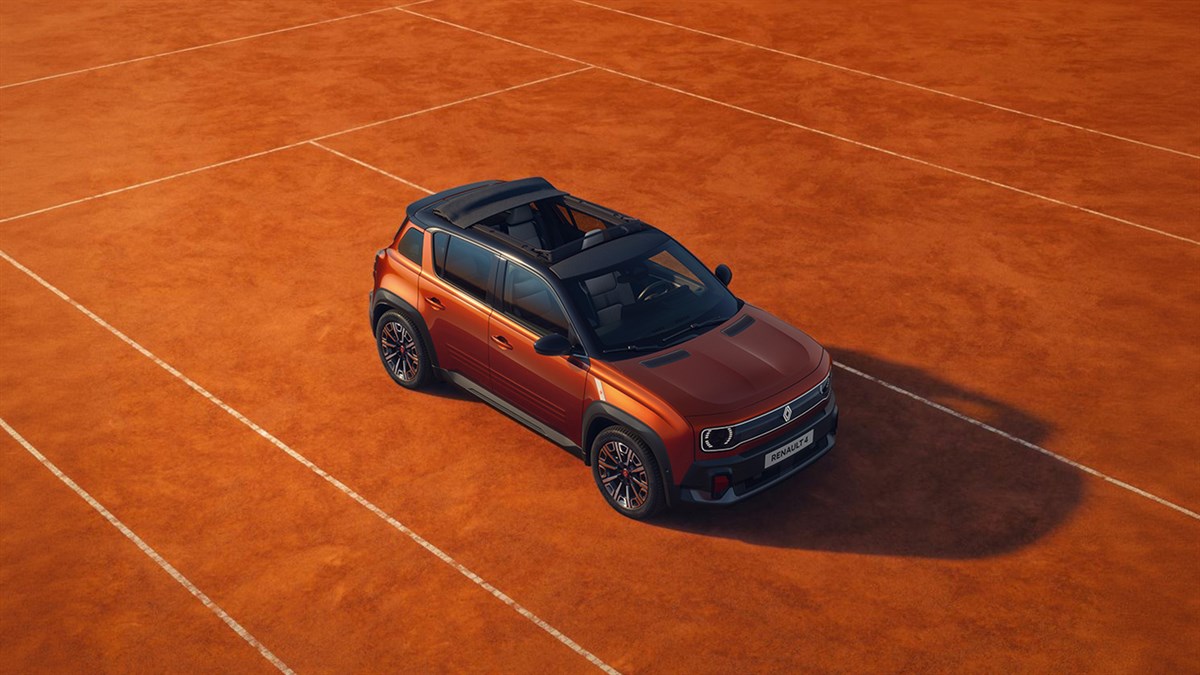Renault 4 E-Tech électrique Roland-Garros-brun-terracotta