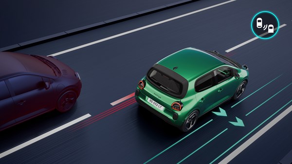 détection arrière avec correction de trajectoire d’urgence - Renault Twingo E-Tech électrique