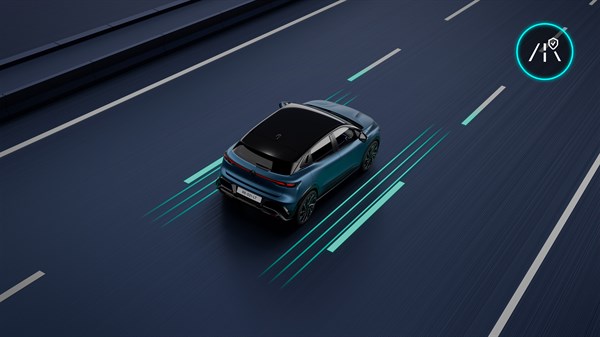 Renault Megane E-Tech électrique - système actif de maintien dans la voie