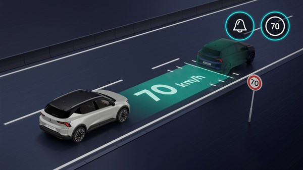régulateur de vitesse adaptatif intelligent - Renault Scenic E-Tech electric