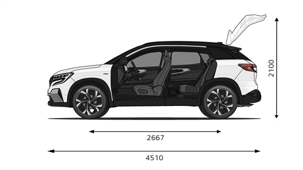 dimensions profil - modularité - Renault Austral E-Tech full hybrid